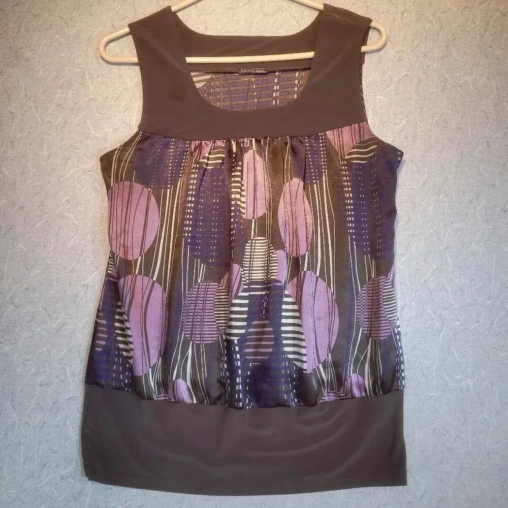 Denim &  Blues Women's Purple & Blue Sleeveless Blouse Size Large